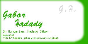 gabor hadady business card